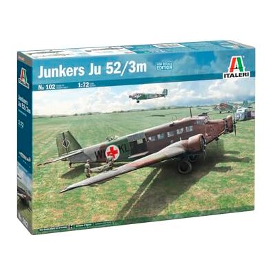 Italeri 0 1:72 Ju-52/3 m Kit per modellismo, costruzione a pavimento, fai da te, hobby, incollaggio, kit di costruzione in plastica, fedele ai dettagli, militare, multicolore Italeri 0 1:72 Ju-52/3 m Kit per modellismo, costruzione a pavimento, fai da te, hobby, incollaggio, kit di costruzione in plastica, fedele ai dettagli, militare, multicolore