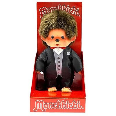 Sekiguchi 244058-Monchhichi Originale, Figura Sposo, Altezza Circa 20 cm, Peluche Marrone, 244058 Sekiguchi 244058-Monchhichi Originale, Figura Sposo, Altezza Circa 20 cm, Peluche Marrone, 244058
