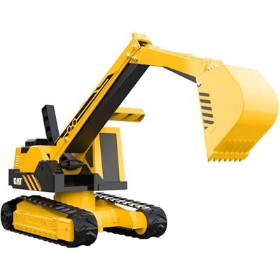 CAT Giotoli da costruzione, escavatore in vero acciaio, corpo in vero acciaio, secchio e battistrada in metallo, maniglie ergonomiche, veicolo da costruzione resistente per giochi interno/esterno CAT Giotoli da costruzione, escavatore in vero acciaio, corpo in vero acciaio, secchio e battistrada in metallo, maniglie ergonomiche, veicolo da costruzione resistente per giochi interno/esterno