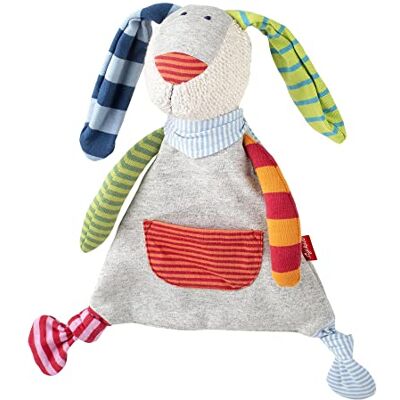 Sigikid Doudou a Forma di Coniglio Ringeldingel, Unisex, Colore: Grigio/Multicolore Sigikid Doudou a Forma di Coniglio Ringeldingel, Unisex, Colore: Grigio/Multicolore
