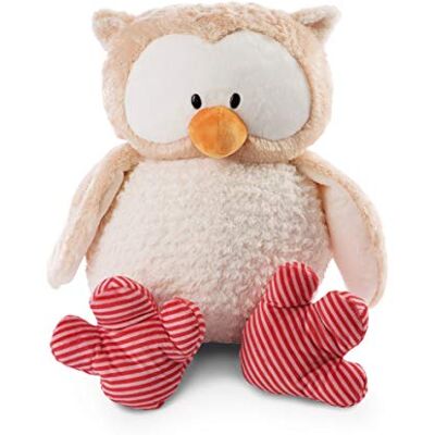 NICI Peluche Gufo Owluna Senza Testa Girevole, Colore Beige/Rosso, NICI Peluche Gufo Owluna Senza Testa Girevole, Colore Beige/Rosso,