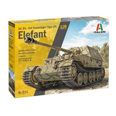 Italeri 0211 Sd.Kfz.184 Panzerjager Elefant Model Kit Scala 1:35 Italeri 0211 Sd.Kfz.184 Panzerjager Elefant Model Kit Scala 1:35
