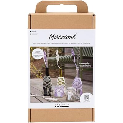 Creativ Company Set Macramé Glass Decoration Perfect for Upgrading Old Bottles Creativ Company Set Macramé Glass Decoration Perfect for Upgrading Old Bottles
