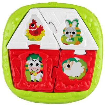 Chicco Puzzle della Fattoria 2in, Gioco Puzzle e Forme Incastro per Bambini, con 8 Pezzi, 8 Formine, 2 Sfondi Illustrati, Giochi Educativi per Bambini 0 Mesi 3 Anni Chicco Puzzle della Fattoria 2in, Gioco Puzzle e Forme Incastro per Bambini, con 8 Pezzi, 8 Formine, 2 Sfondi Illustrati, Giochi Educativi per Bambini 0 Mesi 3 Anni