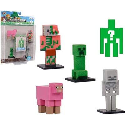 Bizak Minecraft Toppez Edizione Speciale Confezione da 5 Figure Stdo.3, Bambole floccate da 5 cm con 1 figura a sorpresa, prodotto ufficiale, 16 modelli da collezionare, per fan e bambini dagli 8 anni Bizak Minecraft Toppez Edizione Speciale Confezione da 5 Figure Stdo.3, Bambole floccate da 5 cm con 1 figura a sorpresa, prodotto ufficiale, 16 modelli da collezionare, per fan e bambini dagli 8 anni