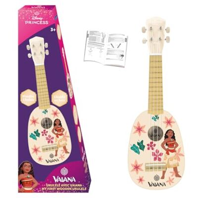 Lexibook , Disney Vaiana, Il Mio Primo Ukulele in Legno, 4 Corde in Nylon, 53 cm, Guida Inclusa, Blu, Lexibook , Disney Vaiana, Il Mio Primo Ukulele in Legno, 4 Corde in Nylon, 53 cm, Guida Inclusa, Blu,