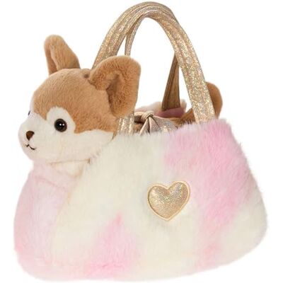 Gipsy TOYS – PELUCHE CANE CHIHUAHUA GIRLY BAG FASHIONISTA MARRONE EBEIGE CON BORSA E DETTAGLI DORATI – 18 CM Gipsy TOYS – PELUCHE CANE CHIHUAHUA GIRLY BAG FASHIONISTA MARRONE EBEIGE CON BORSA E DETTAGLI DORATI – 18 CM