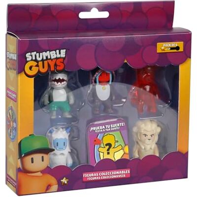 Bizak Stumble Guys Confezione di 6 Personaggi d'azione epiche, Personaggi da Collezione, Licenza Ufficiale del Videogioco di demolizione, Adulti Fan e Ragazzi e Ragazze +8 Anni () Bizak Stumble Guys Confezione di 6 Personaggi d'azione epiche, Personaggi da Collezione, Licenza Ufficiale del Videogioco di demolizione, Adulti Fan e Ragazzi e Ragazze +8 Anni ()
