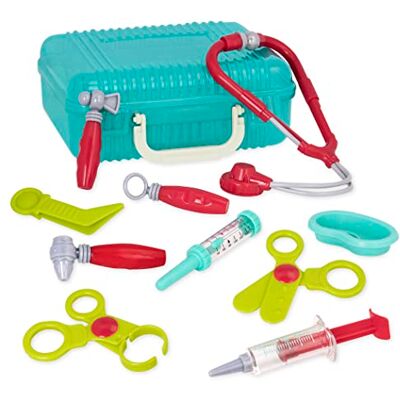Battat Kit medico Deluxe Set medico per gioco finto Giocattolo infermiera per bambini 10 pezzi e custodia Playset per la casa di Toddler 3 anni + Battat Kit medico Deluxe Set medico per gioco finto Giocattolo infermiera per bambini 10 pezzi e custodia Playset per la casa di Toddler 3 anni +