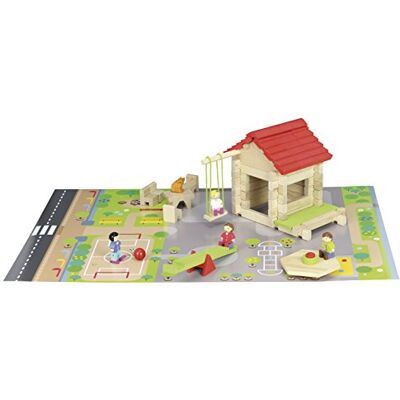 Jeujura – Piccola Ecole – 77 Pezzi Gioco di Costruzione in Legno, , Multicolore Jeujura – Piccola Ecole – 77 Pezzi Gioco di Costruzione in Legno, , Multicolore