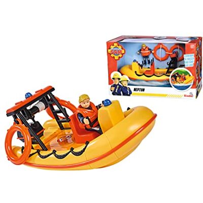 Simba Vigile del fuoco Sam Neptune, Barca, 20 cm, con action figure Penny a partire dai 3 anni Simba Vigile del fuoco Sam Neptune, Barca, 20 cm, con action figure Penny a partire dai 3 anni