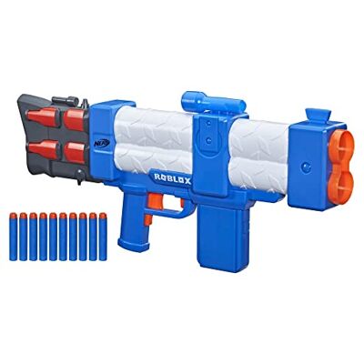 Nerf Hasbro Roblox Arsenal: Pulse Laser, blaster lancia-dardi motorizzato, con 10 dardi Elite e caricatore da 10 dardi, contiene codice per sbloccare un articolo virtuale in-game Nerf Hasbro Roblox Arsenal: Pulse Laser, blaster lancia-dardi motorizzato, con 10 dardi Elite e caricatore da 10 dardi, contiene codice per sbloccare un articolo virtuale in-game