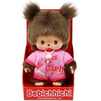 Sekiguchi -Bebichhichi Originale Femmina, Tutina Rosa e Due treccine, Circa 14 cm in Peluche Marrone, Multicolore, One Size, Sekiguchi -Bebichhichi Originale Femmina, Tutina Rosa e Due treccine, Circa 14 cm in Peluche Marrone, Multicolore, One Size,