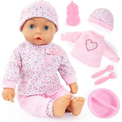 Bayer Design Bambolotti, Bambola 36 cm, con corpo morbido, occhi che si chiudono, vestiti extra, accessori Bayer Design Bambolotti, Bambola 36 cm, con corpo morbido, occhi che si chiudono, vestiti extra, accessori