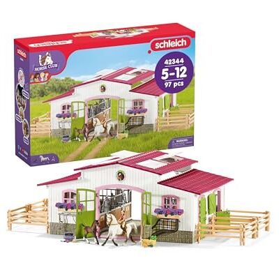 Schleich HORSE CLUB Maneggio con cavallerizza e cavalli Set con scuderia, personaggio e 2 cavalli con accessori Regalo per bambini Giocattolo dai 5 anni 97 pezzi esclusiva Amazon Schleich HORSE CLUB Maneggio con cavallerizza e cavalli Set con scuderia, personaggio e 2 cavalli con accessori Regalo per bambini Giocattolo dai 5 anni 97 pezzi esclusiva Amazon