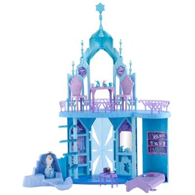 Mattel Disney Frozen Palazzo di Ghiaccio di Elsa, set con personaggio Olaf e 21 accessori inclusi, 5 aree di gioco ispirate ai film, giocattolo per bambini, 3+ anni, Mattel Disney Frozen Palazzo di Ghiaccio di Elsa, set con personaggio Olaf e 21 accessori inclusi, 5 aree di gioco ispirate ai film, giocattolo per bambini, 3+ anni,