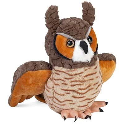 WILD REPUBLIC - CK Bird Great Horned Owl Wild Animale Cuddlekins, Colore Grande Gufo di Corno, 12 Inches, WILD REPUBLIC - CK Bird Great Horned Owl Wild Animale Cuddlekins, Colore Grande Gufo di Corno, 12 Inches,