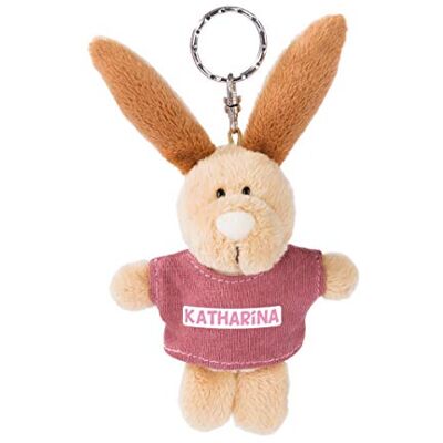 NICI -Portachiavi a Forma di Coniglio con t-Shirt, 10 cm, Tinta Unita, Colore Beige, NICI -Portachiavi a Forma di Coniglio con t-Shirt, 10 cm, Tinta Unita, Colore Beige,