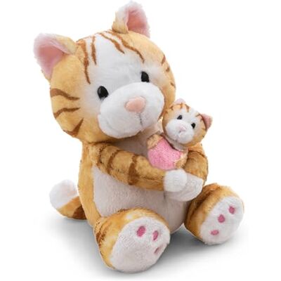 NICI Morbido gatto di peluche (20 cm) con cucciolo di gatto (6 cm), da coccolare e con cui giocare, per bambini e adulti, fantastica idea regalo, marrone NICI Morbido gatto di peluche (20 cm) con cucciolo di gatto (6 cm), da coccolare e con cui giocare, per bambini e adulti, fantastica idea regalo, marrone