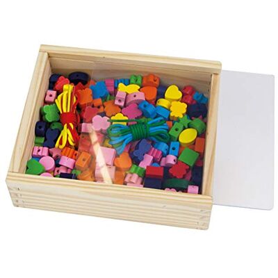 LENA Legno Perline 160-Pezzo Mestieri Set nel Legno Scatola per 4+ Anni Bambini LENA Legno Perline 160-Pezzo Mestieri Set nel Legno Scatola per 4+ Anni Bambini