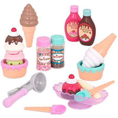 Battat - Play Circle Ice Cream Parlour - 21 Pc - Toy - Playset Battat - Play Circle Ice Cream Parlour - 21 Pc - Toy - Playset