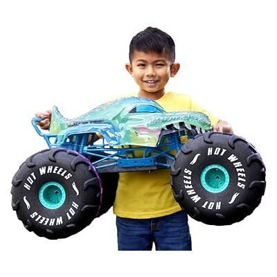 Hot Wheels Monster Trucks Macchina Telecomandata Mega-Wrex XL, in Scala 1:6, Truck Lungo 60+ cm accessoriato, Ricaricabile con Cavo USB Incluso, Giocattolo per Bambini, 5+ Anni, Hot Wheels Monster Trucks Macchina Telecomandata Mega-Wrex XL, in Scala 1:6, Truck Lungo 60+ cm accessoriato, Ricaricabile con Cavo USB Incluso, Giocattolo per Bambini, 5+ Anni,