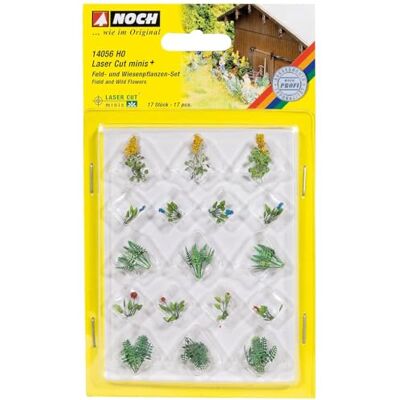 NOCH Piante da campo e da prato, 17 piante in miniatura per modellismo, ideali per scartamento H0 NOCH Piante da campo e da prato, 17 piante in miniatura per modellismo, ideali per scartamento H0