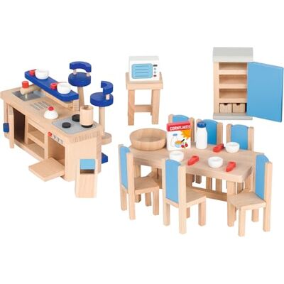 Goki Mobili per casa delle Bambole, Cucina, 30 Pezzi Goki Mobili per casa delle Bambole, Cucina, 30 Pezzi
