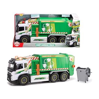 Dickie Toys Dickie, camion di riciclaggio gigante Volvo FMX 55 cm, camion raccolta rifiuti con luce e suono, funzione dump manuale, parti mobili, vano anteriore e bidone della spazzatura,+3 anni () Dickie Toys Dickie, camion di riciclaggio gigante Volvo FMX 55 cm, camion raccolta rifiuti con luce e suono, funzione dump manuale, parti mobili, vano anteriore e bidone della spazzatura,+3 anni ()