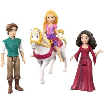 Mattel Disney Princess Set Personaggi Rapunzel, 4 mini bambole ispirate al film, Rapunzel, Flynn Rider, Madre Gothel e il cavallo Maximus con sella, 3+ anni, Mattel Disney Princess Set Personaggi Rapunzel, 4 mini bambole ispirate al film, Rapunzel, Flynn Rider, Madre Gothel e il cavallo Maximus con sella, 3+ anni,