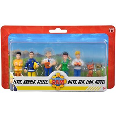Simba Set di 6 personaggi Sam pompiere assortiti, disponibile solo una versione da 5 a 7 cm, a partire dai 3 anni in su Simba Set di 6 personaggi Sam pompiere assortiti, disponibile solo una versione da 5 a 7 cm, a partire dai 3 anni in su