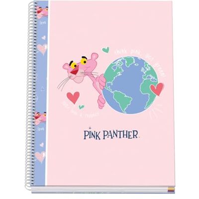 DOHE Taccuino A4 a quadretti rilegatura a spirale, 100 fogli da 90 g/m², griglia 5 mm, copertina rigida, rosa Panther ecoPink, materiale scolastico rosa DOHE Taccuino A4 a quadretti rilegatura a spirale, 100 fogli da 90 g/m², griglia 5 mm, copertina rigida, rosa Panther ecoPink, materiale scolastico rosa
