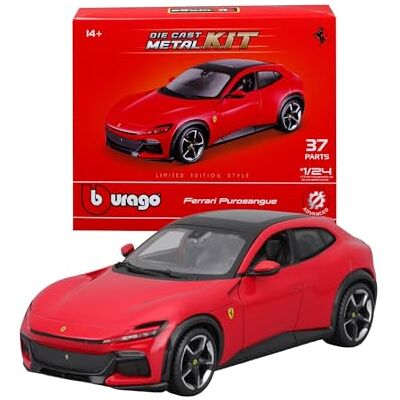 Burago B Model Kit Ferrari Purosangue, Kit di Montaggio Auto in Scala 1:24, Replica Dettagliata da Assemblare con 37 Pezzi, Licenza Ufficiale Ferrari, Età Consigliata 14+ Anni Burago B Model Kit Ferrari Purosangue, Kit di Montaggio Auto in Scala 1:24, Replica Dettagliata da Assemblare con 37 Pezzi, Licenza Ufficiale Ferrari, Età Consigliata 14+ Anni