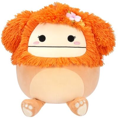 Squishmallows Shasta The Light Orange Bigfoot con spilla a forma di fiore, 30,5 cm, multicolore Squishmallows Shasta The Light Orange Bigfoot con spilla a forma di fiore, 30,5 cm, multicolore
