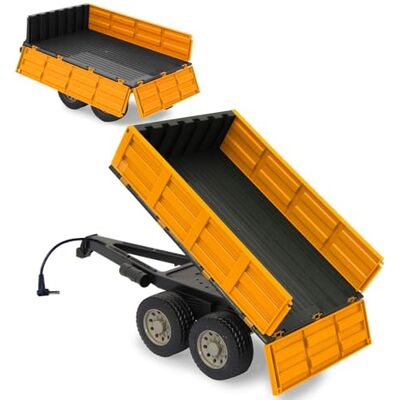 JAMARA ribaltabile giallo per trattore RC 1:16 Accessori agricoli, agricoltura, allegato, regalo per bambini, RC plug, piano di carico su/giù con RC JAMARA ribaltabile giallo per trattore RC 1:16 Accessori agricoli, agricoltura, allegato, regalo per bambini, RC plug, piano di carico su/giù con RC