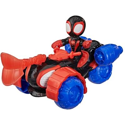 SPIDEY AND HIS AMAZING FRIENDS Hasbro Marvel Spidey e i suoi fantastici amici, Miles "Spin" Morales, Techno-Racer, action figure da 7,6 cm, giocattoli supereroi, 3+ SPIDEY AND HIS AMAZING FRIENDS Hasbro Marvel Spidey e i suoi fantastici amici, Miles "Spin" Morales, Techno-Racer, action figure da 7,6 cm, giocattoli supereroi, 3+