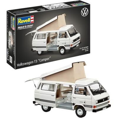 Revell 07344 Volkswagen T3 Camper Kit di Modello in Plastica, Scala 1:25 Revell 07344 Volkswagen T3 Camper Kit di Modello in Plastica, Scala 1:25