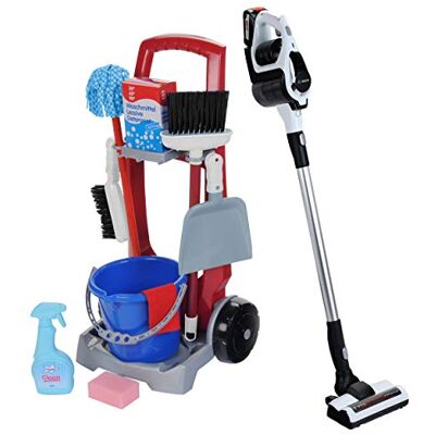 Theo Klein klein Theo 6096 Carrello delle pulizie I 9 accessori tra cui aspirapolvere giocattolo, scopa, mocio, secchio e molto altro I Giocattoli per bambini dai 3 anni in su Theo Klein klein Theo 6096 Carrello delle pulizie I 9 accessori tra cui aspirapolvere giocattolo, scopa, mocio, secchio e molto altro I Giocattoli per bambini dai 3 anni in su