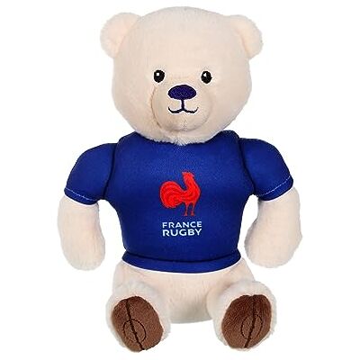 Gipsy Toys – Peluche Orso Federazione Francese di Rugby (FFR) – Peluche ufficiale con licenza – 15 cm seduto – Beige Blu marino Gipsy Toys – Peluche Orso Federazione Francese di Rugby (FFR) – Peluche ufficiale con licenza – 15 cm seduto – Beige Blu marino