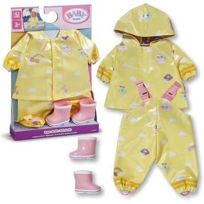 BABY born Outfit da pioggia con impermeabile, pantaloni antipioggia e stivali di gomma per bambole da 43 cm BABY born Outfit da pioggia con impermeabile, pantaloni antipioggia e stivali di gomma per bambole da 43 cm
