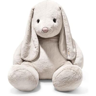 Steiff Hoppie Coniglietto da 80 cm, colore grigio chiaro, peluche con orecchie a farfalla, Soft Cuddly Friends, morbido peluche per coccole e giocare, lavabile in lavatrice Steiff Hoppie Coniglietto da 80 cm, colore grigio chiaro, peluche con orecchie a farfalla, Soft Cuddly Friends, morbido peluche per coccole e giocare, lavabile in lavatrice