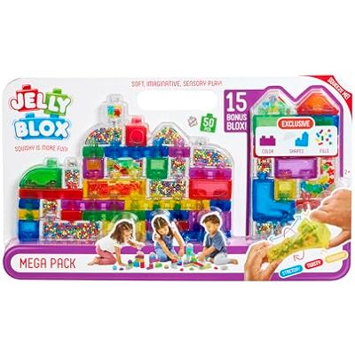 Goliath – Jelly Blox Mega Pack 50 Pezzi (Esclusivo) – Gioco di Costruzione Sensoriale dai 2 Anni – Blocchi Morbidi e Colorati da Impilare – Sviluppa Motricità – Compatibile con Tutti i Set Jelly Blox Goliath – Jelly Blox Mega Pack 50 Pezzi (Esclusivo) – Gioco di Costruzione Sensoriale dai 2 Anni – Blocchi Morbidi e Colorati da Impilare – Sviluppa Motricità – Compatibile con Tutti i Set Jelly Blox