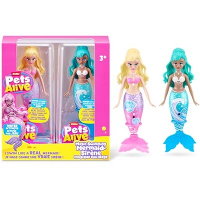 Pets Alive -WATER ACTIVATED-SERIES 1-SWIMMING MERMAID(Sea Shell) + (Sea Wave) 2pk Pets Alive -WATER ACTIVATED-SERIES 1-SWIMMING MERMAID(Sea Shell) + (Sea Wave) 2pk