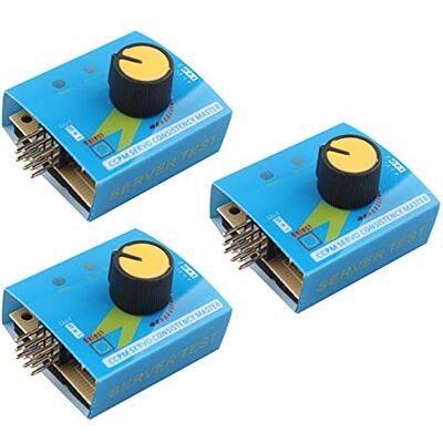 HALJIA 3PCS Servo Tester, Controller di Velocità per Elicottero RC e Servomotore con 3 Modalità di Indicazione Della Tensione di Ingresso 4.8V 6V HALJIA 3PCS Servo Tester, Controller di Velocità per Elicottero RC e Servomotore con 3 Modalità di Indicazione Della Tensione di Ingresso 4.8V 6V
