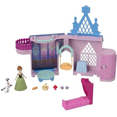 Mattel Disney Frozen Castello di Anna ad Arendelle, set componibile ispirato al film con mini bambola, personaggio Olaf e 7 accessori inclusi, giocattolo per bambini, 3+ anni, nuova variante, Mattel Disney Frozen Castello di Anna ad Arendelle, set componibile ispirato al film con mini bambola, personaggio Olaf e 7 accessori inclusi, giocattolo per bambini, 3+ anni, nuova variante,