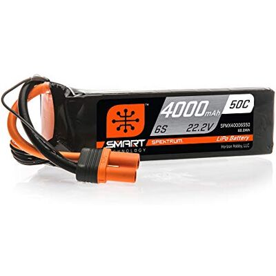 Spektrum 22,2 V 4000 mAh 6S 50 C Smart LiPo: IC5 Spektrum 22,2 V 4000 mAh 6S 50 C Smart LiPo: IC5