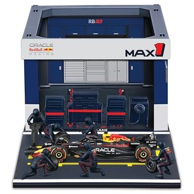 Burago B Red Bull RB21 Verstappen, Playset Pit Stop Scala 1:43 Playset con Diorama F1, Veicolo RB21 #1 in Scala 1:43 e 6 Meccanici, Replica Ufficiale Red Bull, Età Consigliata 3+ Anni Burago B Red Bull RB21 Verstappen, Playset Pit Stop Scala 1:43 Playset con Diorama F1, Veicolo RB21 #1 in Scala 1:43 e 6 Meccanici, Replica Ufficiale Red Bull, Età Consigliata 3+ Anni