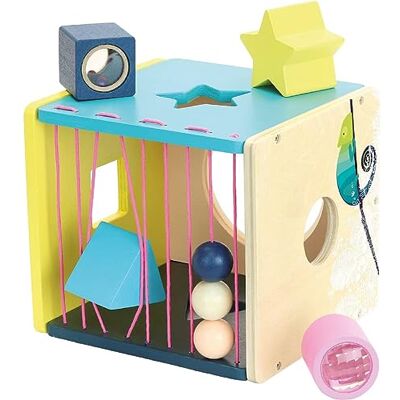 Vilac Scatola di smistamento precoce in Legno sotto Il baldacchino, Forma educativa cubo per Bambini, Multicolore, 16 x 16 x 16 cm, 12 Mesi + Vilac Scatola di smistamento precoce in Legno sotto Il baldacchino, Forma educativa cubo per Bambini, Multicolore, 16 x 16 x 16 cm, 12 Mesi +