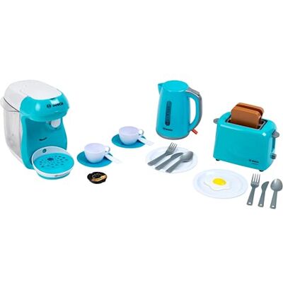 Theo Klein Set da colazione Bosch I Set di accessori da cucina blu, che include tostapane, caffettiera e bollitore I Giocattoli per bambini dai 3 anni in su Theo Klein Set da colazione Bosch I Set di accessori da cucina blu, che include tostapane, caffettiera e bollitore I Giocattoli per bambini dai 3 anni in su