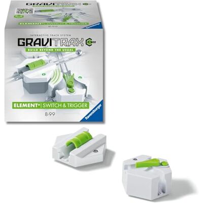 Ravensburger GraviTrax Power Element Switch & Trigger: Cambia percorso con la biglia, Accessorio pista biglie, Gioco STEM 8+ anni e adulti, Non giocabile da solo, Compatibile con tutti i GraviTrax Ravensburger GraviTrax Power Element Switch & Trigger: Cambia percorso con la biglia, Accessorio pista biglie, Gioco STEM 8+ anni e adulti, Non giocabile da solo, Compatibile con tutti i GraviTrax